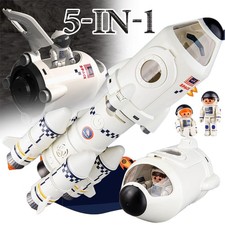 Space Shuttle Rocket Toys Science Educational 5-in-1Aerospace Toy w/2 Astronauts