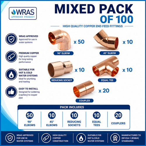 100 15mm copper end - 100, feed