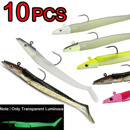 10pcs saltwater sandeel - saltwater,
