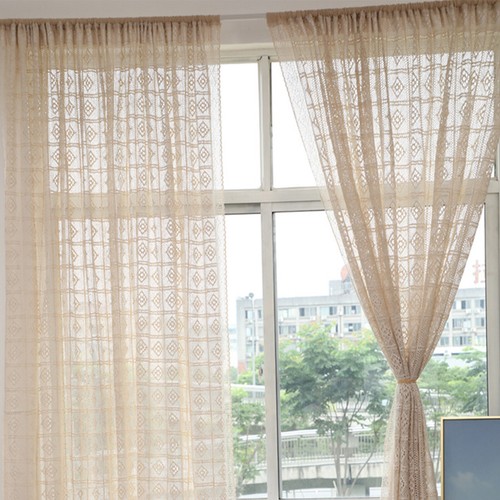 Vintage cotton lace curtains - vintage,