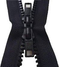 Cerniera DOPPIO CURSORE  Lampo Zip divisibile DOPPIA APERTURA catena Plastica