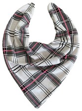 Adult Dribble Bib Special Needs Pink Check Bandana Bib Neckerchief Drool Bib