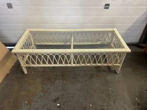 Glass top coffee table - glass,