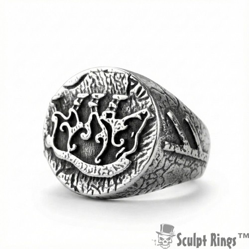 Sculpt rings emblem signet - emblem,