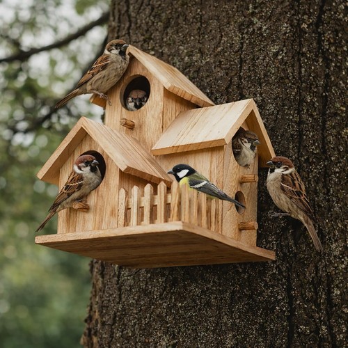 Garden bird house hanging in - garden,