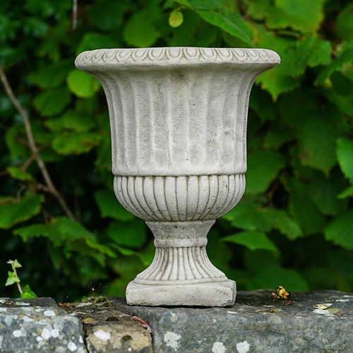 Victorian stone urn fluted - victorian, |