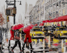 Paint by Numbers for Adults, Streets of New York Canvas Acrylic Painting UK COMP