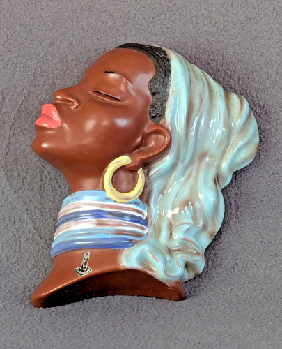 Vintage ceramic creole head - vintage,