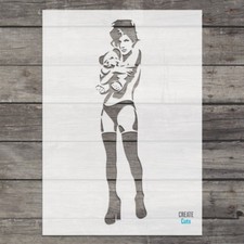 Banksy Girl Hugging Teddy Bear