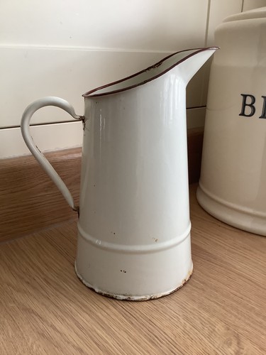Vintage french cream - cream, enamel