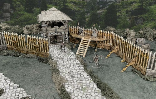 Palisade walls fantasy terrain - walls,