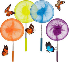 4 Pack Kids Telescopic Butterfly Nets Extendable Bug Fish Catcher Outdoor Toy