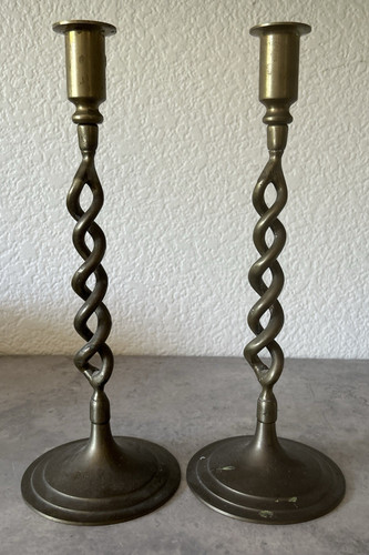Vintage pair brass - brass, open
