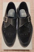 Black Leather Croc Print