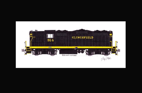 Clinchfield gp7 914 x17 - #914, 11"x17"