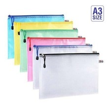 A3 Plastic Zip Wallet File