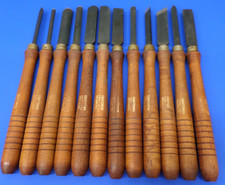12 - Sears Craftsman High Speed Steel Wood Turning Lathe Chisels 14-15" Long USA