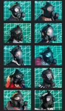 1/12 Soldier Accessories 3D Printing Soft Rubber Gas Mask Model for 6"Figure