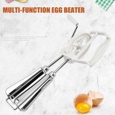 Rotary Manual Hand Whisk Egg Beater Stainless Steel Mixer Blender Kitchen Tools