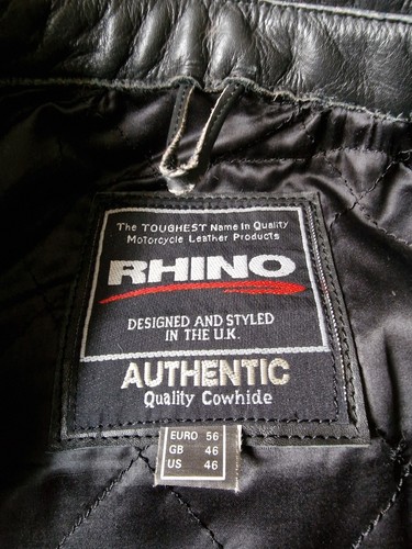 Rhino black leather motorcycle - rhino,
