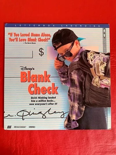Blank cheque laserdisc - blank,