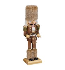 25cm Christmas Nutcracker Soldier Brown Wooden Xmas Ornament Decor Drummer