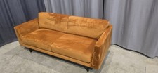 Habitat Jacob 3-Seater Velvet Sofa Orange LOCAL DELIVERY AVAILABLE