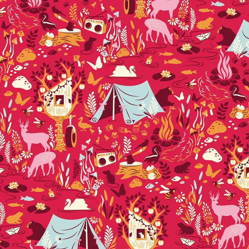 Tula pink fabric moonshine - pink,