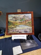 Oil Abract Painting Of A River