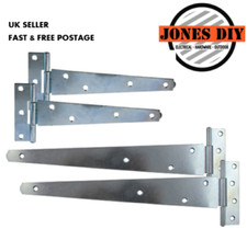 HOT DIPPED GALVANISED TEE HINGES HEAVY DUTY SHED GATE DOOR T HINGE PAIR T-HINGE