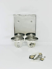 A&T WALL MOUNT 300Ml DOUBLE DISPENSER CHROME HOLDER Ideal for Molton Brown & Sea