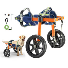 VEVOR Adjustable Dog Wheelchair for Back Legs 2-Wheel Disabled Pet Wheelchair M