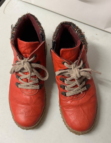 Loretta ankle leather red - -,