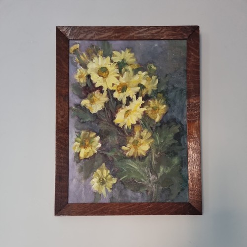 Flowers old oil painting - flowers,