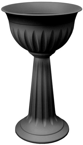 75cm tall black urn - 75cm, plant