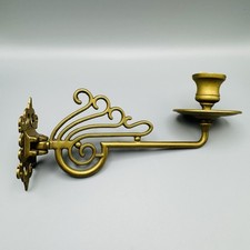 Vintage Brass Piano Wall Sconce Art Nouveau