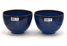 Set of 2 Denby Imperial Blue Noodle Bowls 14cm Diameter