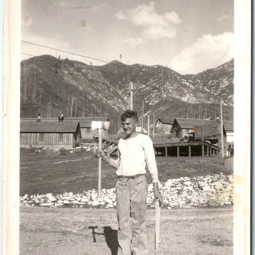 C1930s ccc camp man - ccc,