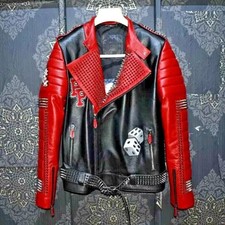 Mens Cowhide Leather studded