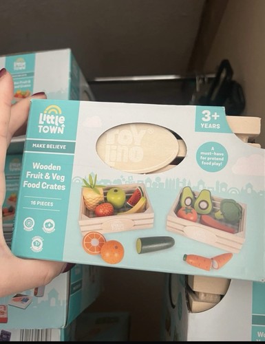 Wooden fruit veg toy set - toy,