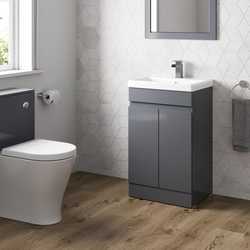 Grey gloss freestanding - gloss,