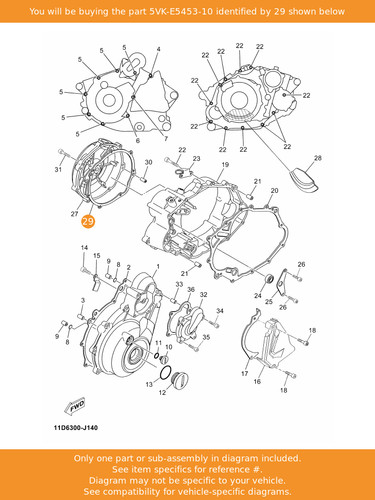 Yamaha gasket 5vk - gasket,, 5vk-e5453-10