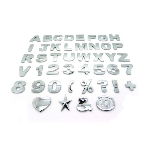 Chrome self adhesive letter - self-adhesive,