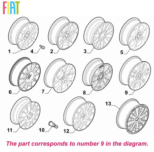 Genuine fiat alloy wheel - alloy,