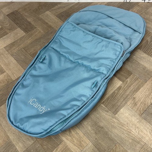 Icandy peach footmuff - peach, blue
