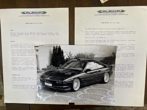 Bmw alpina b12 - b12, promotional
