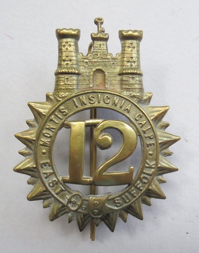 Brass glengarry badge - brass, 12th