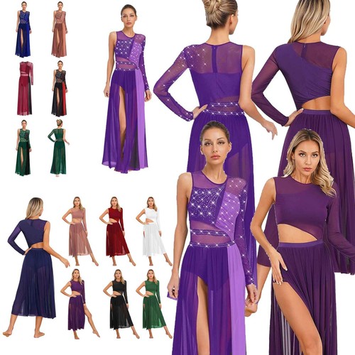 Women rhinestones split - split, sheer