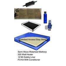 Queen SEMI WAVE WATERBED MATTRESS with Heater, Liner, Fill Kit and Conditioner