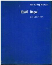 RELIANT REGAL 3/25 SALOON & VAN (1962-68) ORIGINAL FACTORY WORKSHOP MANUAL